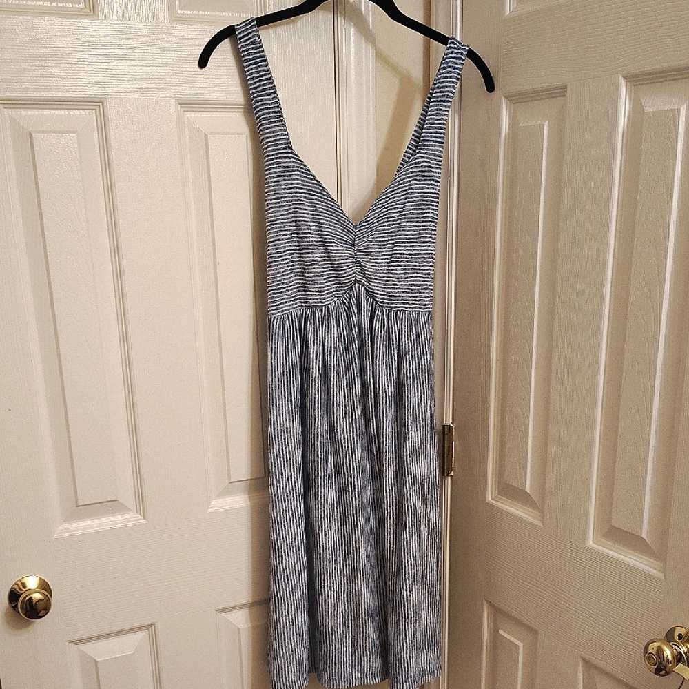 Universal Thread Blue and White Striped Top